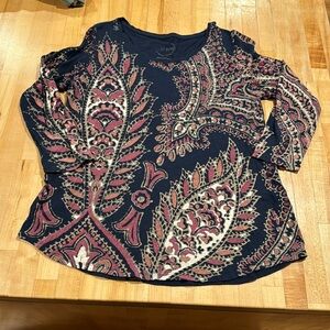 Lucky brand three quarter length sleeve super soft Large‎ shirt